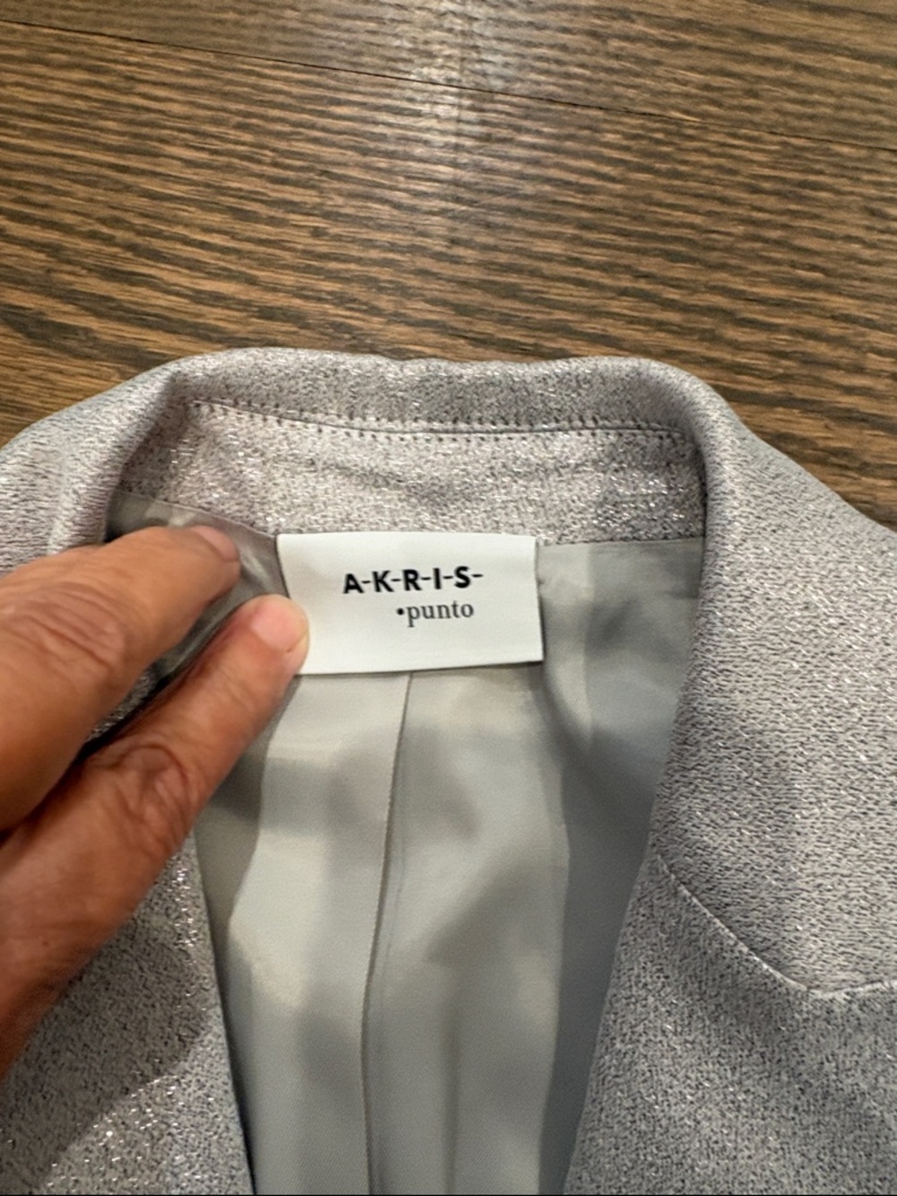 Akris Punto Silver Shimmer Blazer - Picture 3 of 4